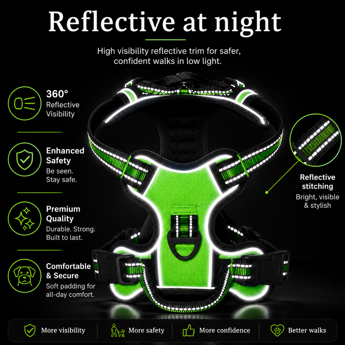 Reflective Adjustable Dog Harness
